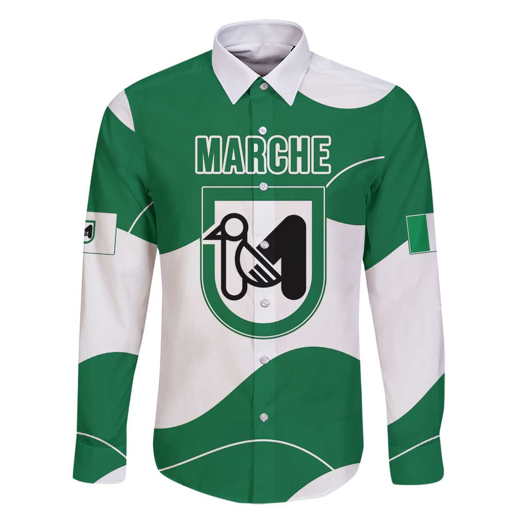 Personalized Italy Marche Family Matching Long Sleeve Bodycon Dress and Hawaiian Shirt Flag Style LT19