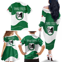 Personalized Italy Marche Family Matching Off The Shoulder Long Sleeve Dress and Hawaiian Shirt Flag Style LT19