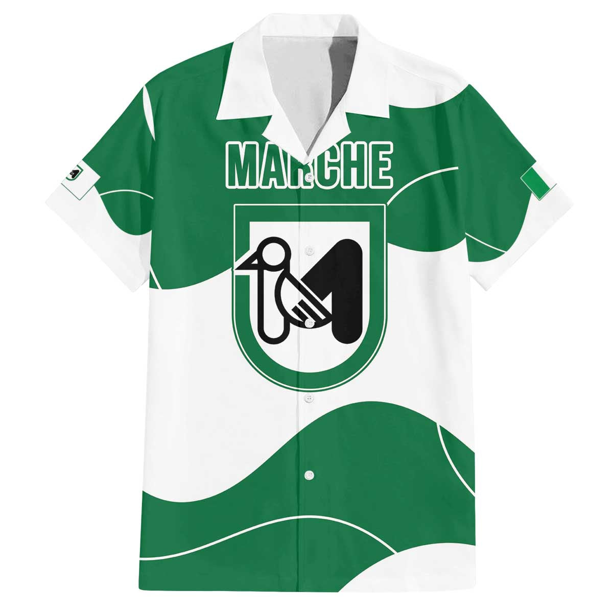 Personalized Italy Marche Family Matching Off The Shoulder Long Sleeve Dress and Hawaiian Shirt Flag Style LT19