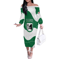 Personalized Italy Marche Family Matching Off The Shoulder Long Sleeve Dress and Hawaiian Shirt Flag Style LT19