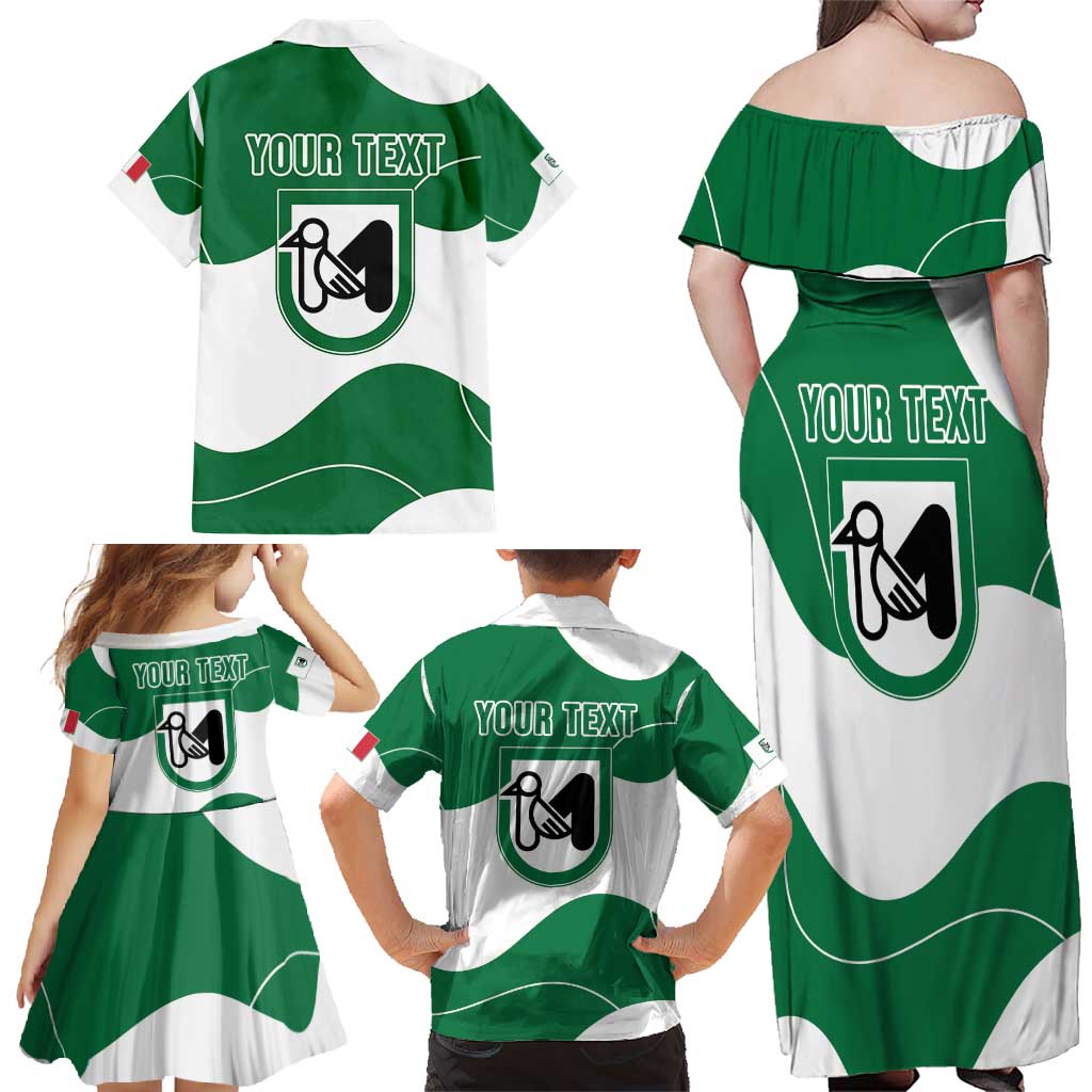 Personalized Italy Marche Family Matching Off Shoulder Maxi Dress and Hawaiian Shirt Flag Style LT19