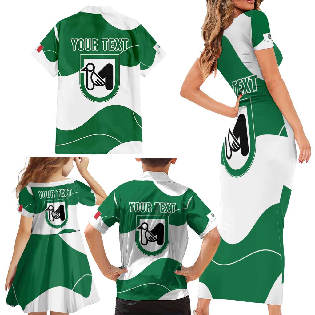 Personalized Italy Marche Family Matching Short Sleeve Bodycon Dress and Hawaiian Shirt Flag Style LT19