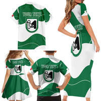 Personalized Italy Marche Family Matching Short Sleeve Bodycon Dress and Hawaiian Shirt Flag Style LT19