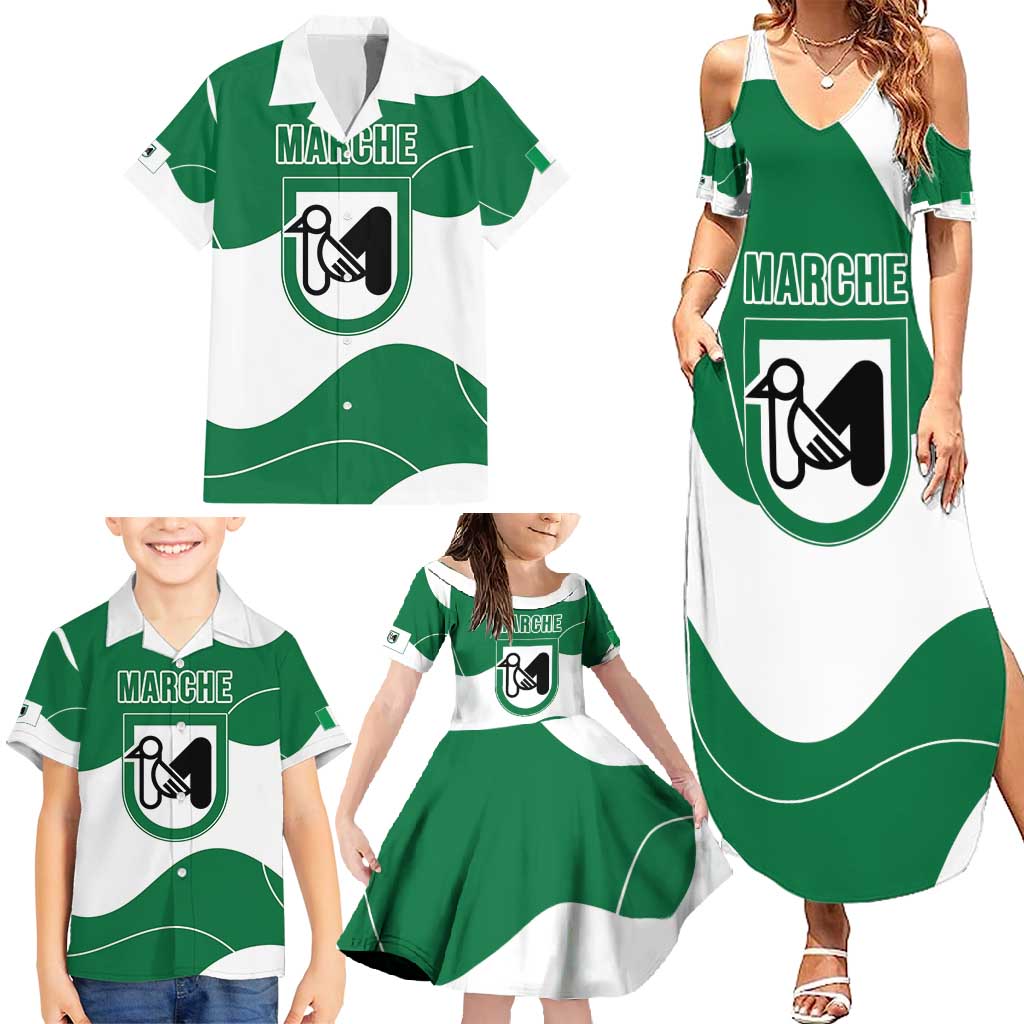 Personalized Italy Marche Family Matching Summer Maxi Dress and Hawaiian Shirt Flag Style LT19