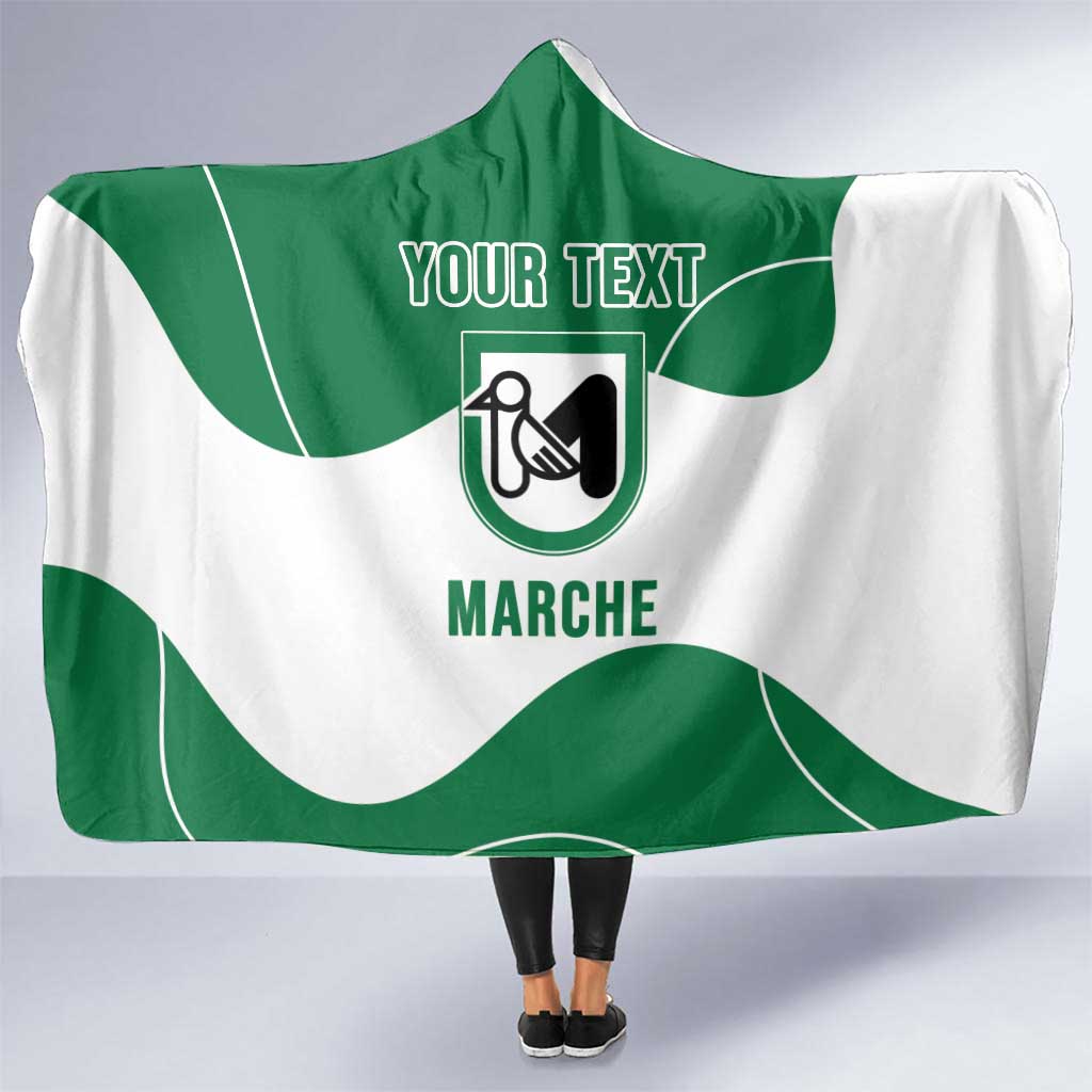 Personalized Italy Marche Hooded Blanket Flag Style - Wonder Print Shop