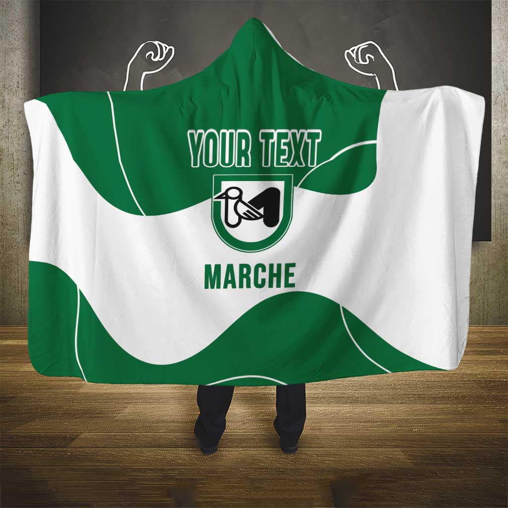Personalized Italy Marche Hooded Blanket Flag Style - Wonder Print Shop