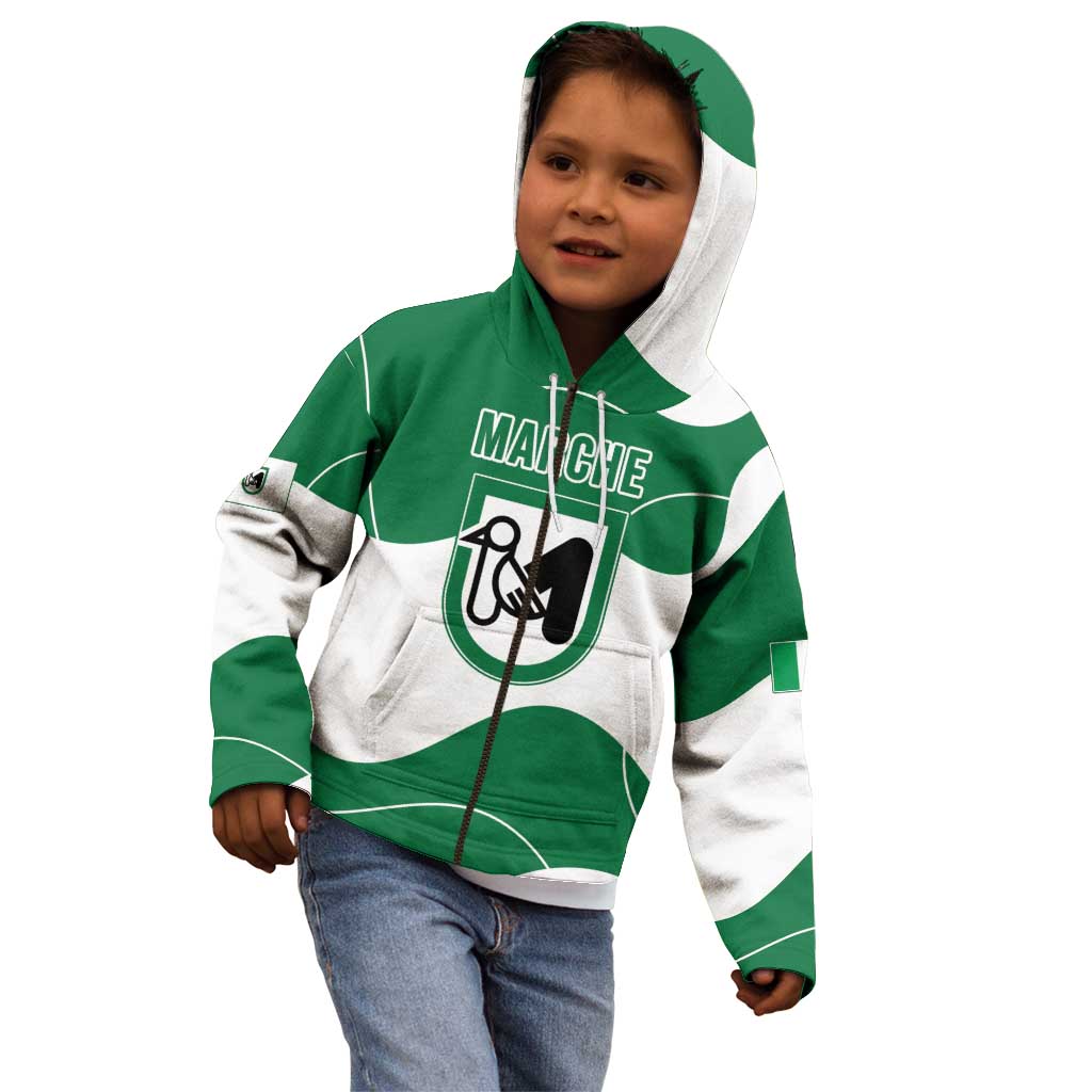 Personalized Italy Marche Kid Hoodie Flag Style LT19