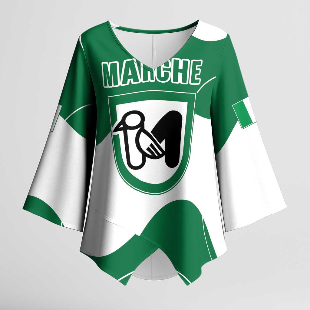 Personalized Italy Marche Kimono Sleeve Blouse Flag Style LT19