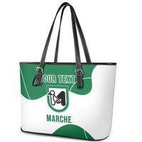 Personalized Italy Marche Leather Tote Bag Flag Style - Wonder Print Shop