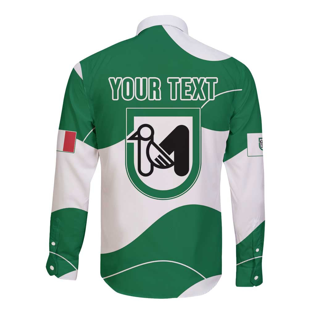 Personalized Italy Marche Long Sleeve Button Shirt Flag Style LT19
