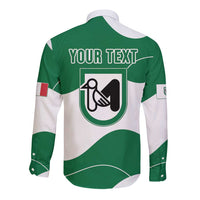 Personalized Italy Marche Long Sleeve Button Shirt Flag Style LT19