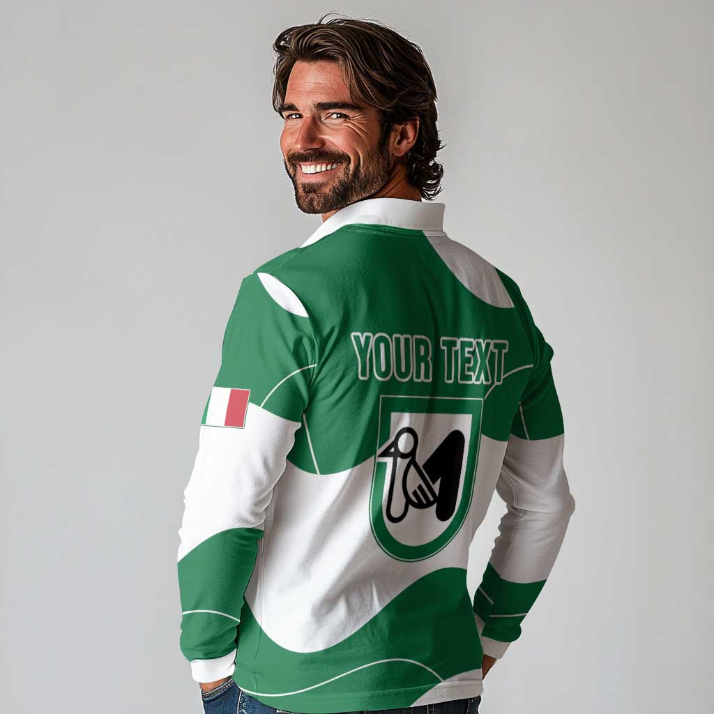 Personalized Italy Marche Long Sleeve Polo Shirt Flag Style LT19