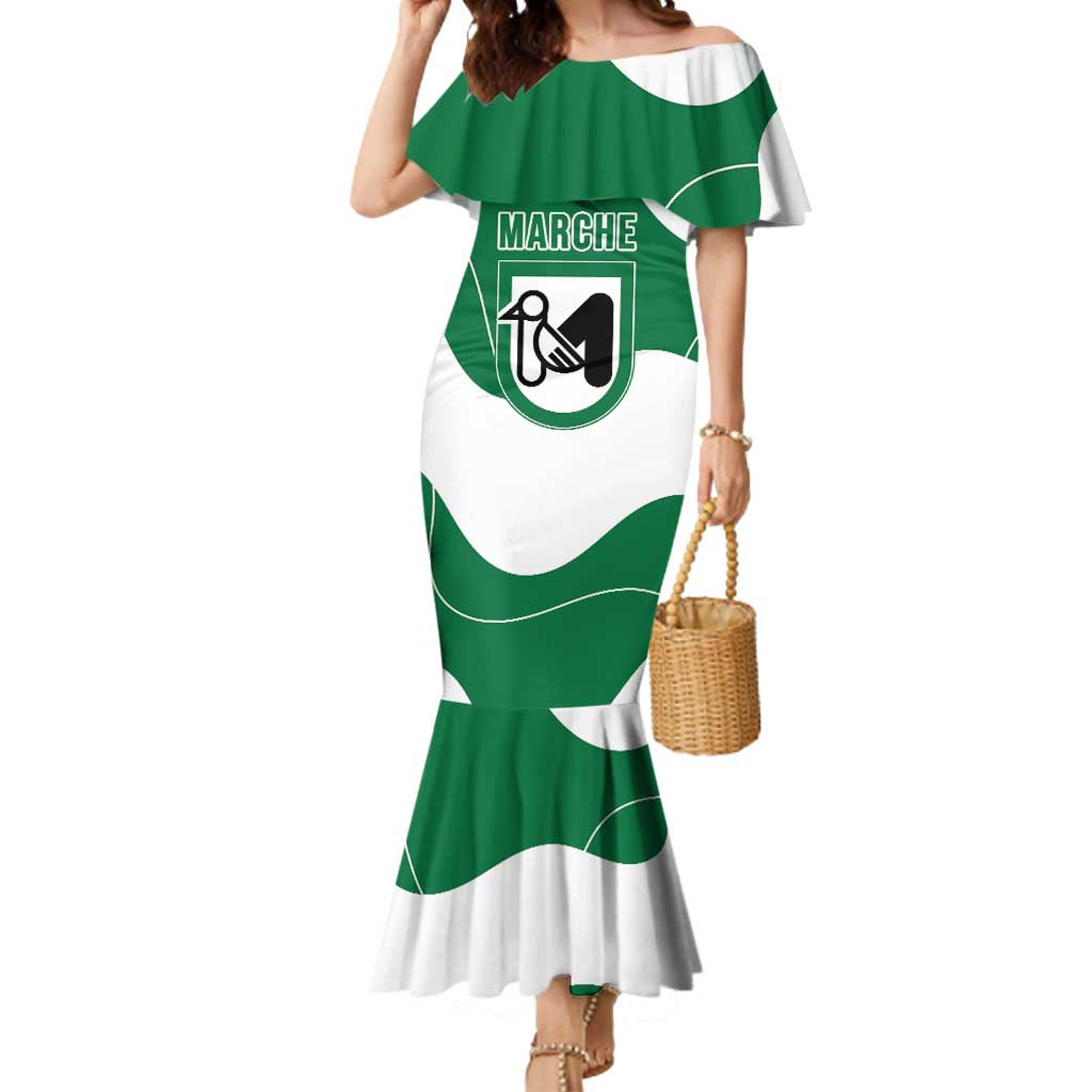 Personalized Italy Marche Mermaid Dress Flag Style - Wonder Print Shop