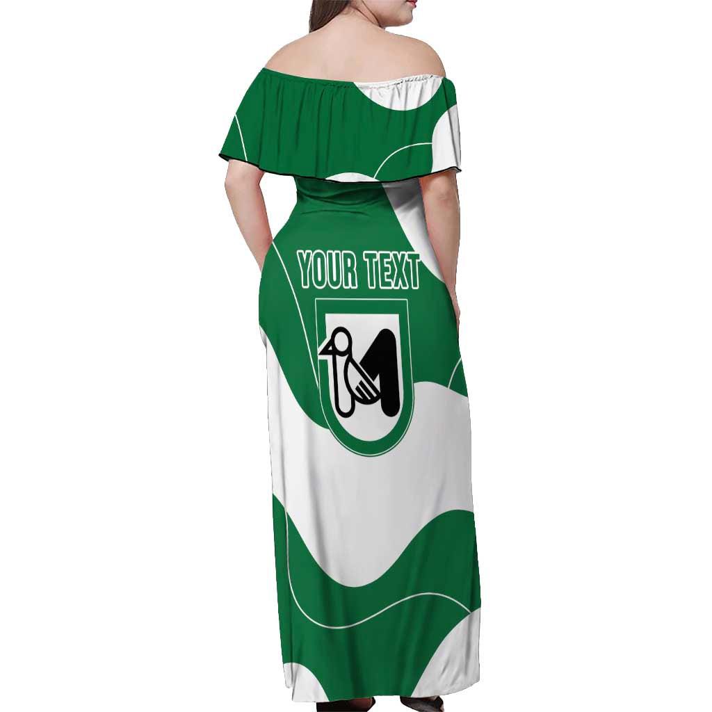 Personalized Italy Marche Off Shoulder Maxi Dress Flag Style LT19