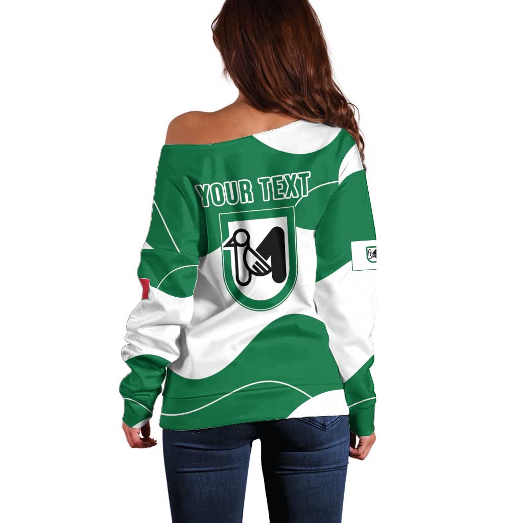 Personalized Italy Marche Off Shoulder Sweater Flag Style LT19