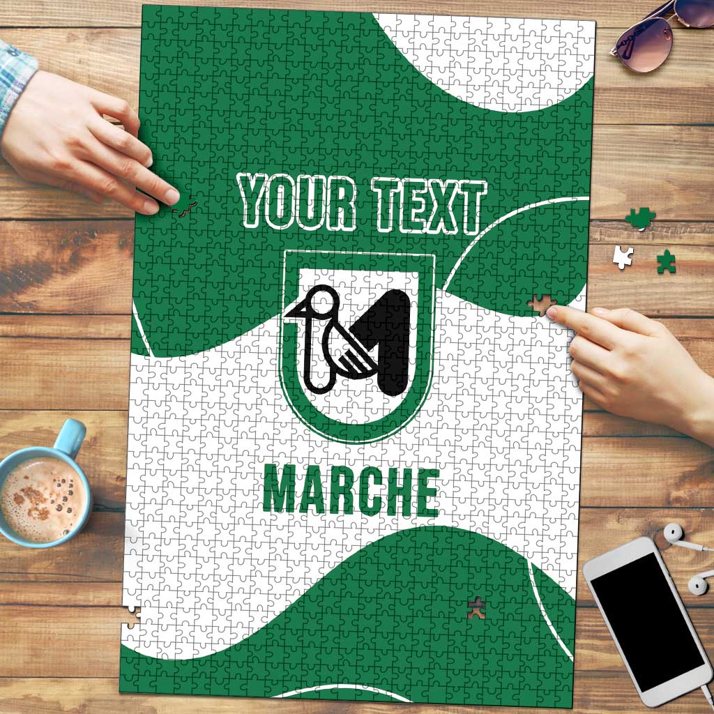 Personalized Italy Marche Puzzle Flag Style - Wonder Print Shop