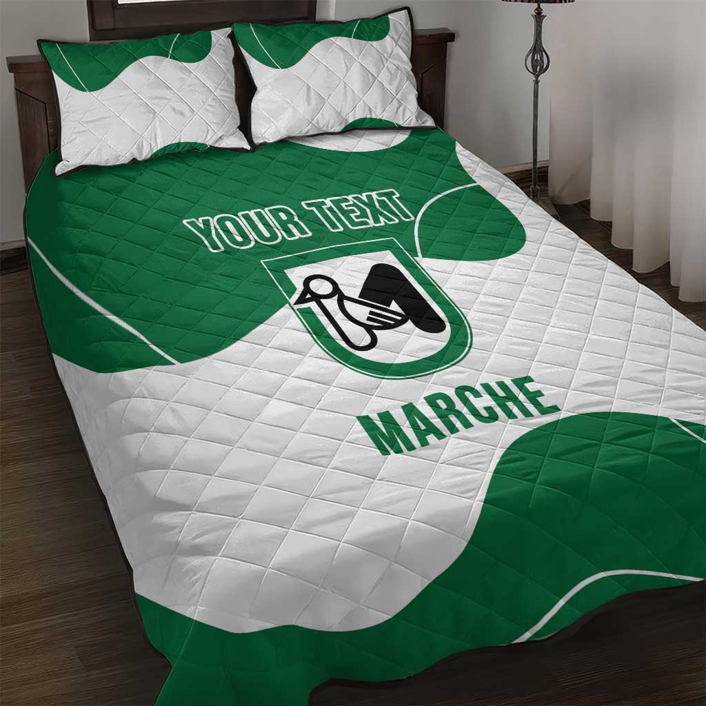 Personalized Italy Marche Quilt Bed Set Flag Style - Wonder Print Shop