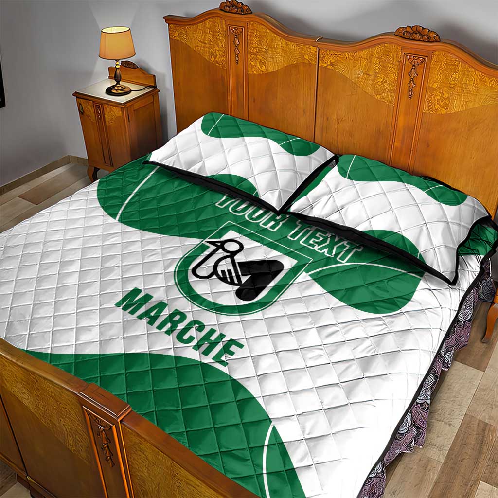 Personalized Italy Marche Quilt Bed Set Flag Style - Wonder Print Shop