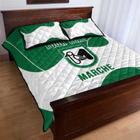 Personalized Italy Marche Quilt Bed Set Flag Style - Wonder Print Shop