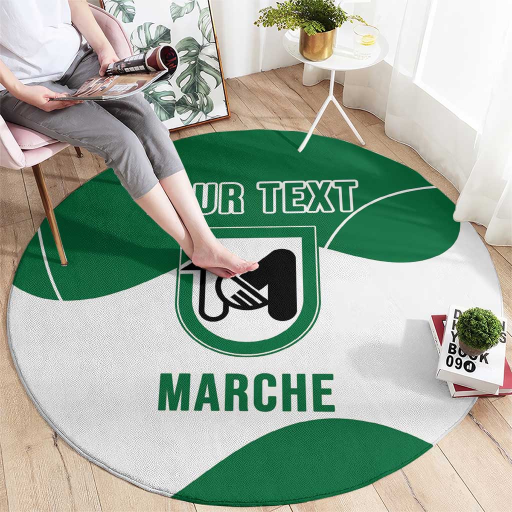 Personalized Italy Marche Round Carpet Flag Style - Wonder Print Shop