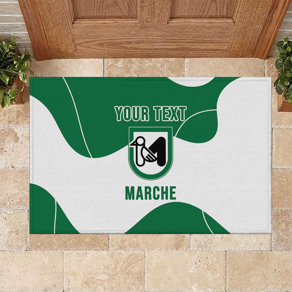 Personalized Italy Marche Rubber Doormat Flag Style - Wonder Print Shop