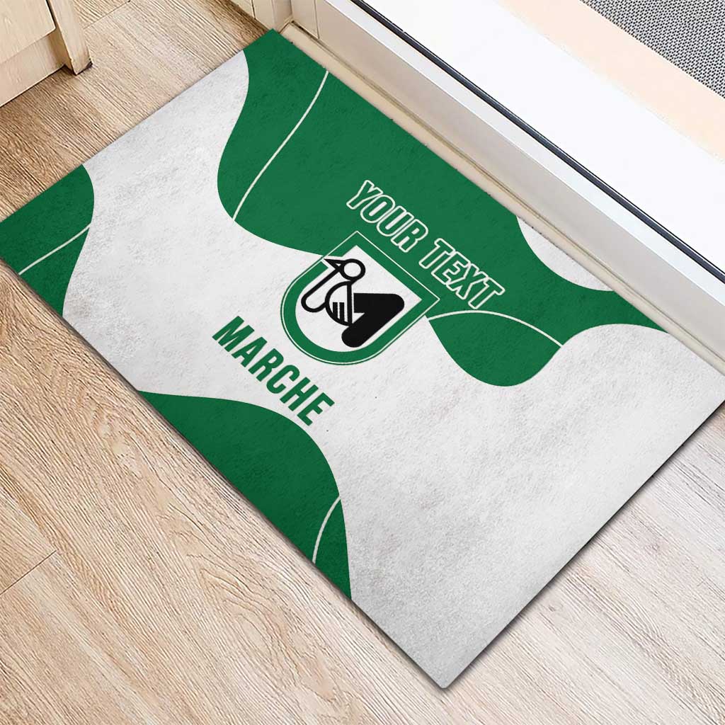Personalized Italy Marche Rubber Doormat Flag Style - Wonder Print Shop