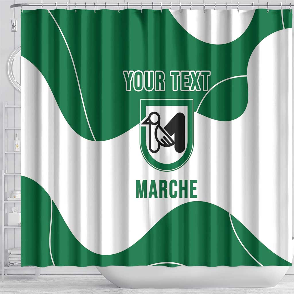 Personalized Italy Marche Shower Curtain Flag Style - Wonder Print Shop