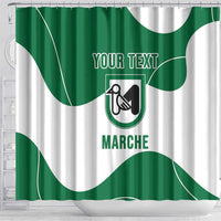 Personalized Italy Marche Shower Curtain Flag Style - Wonder Print Shop