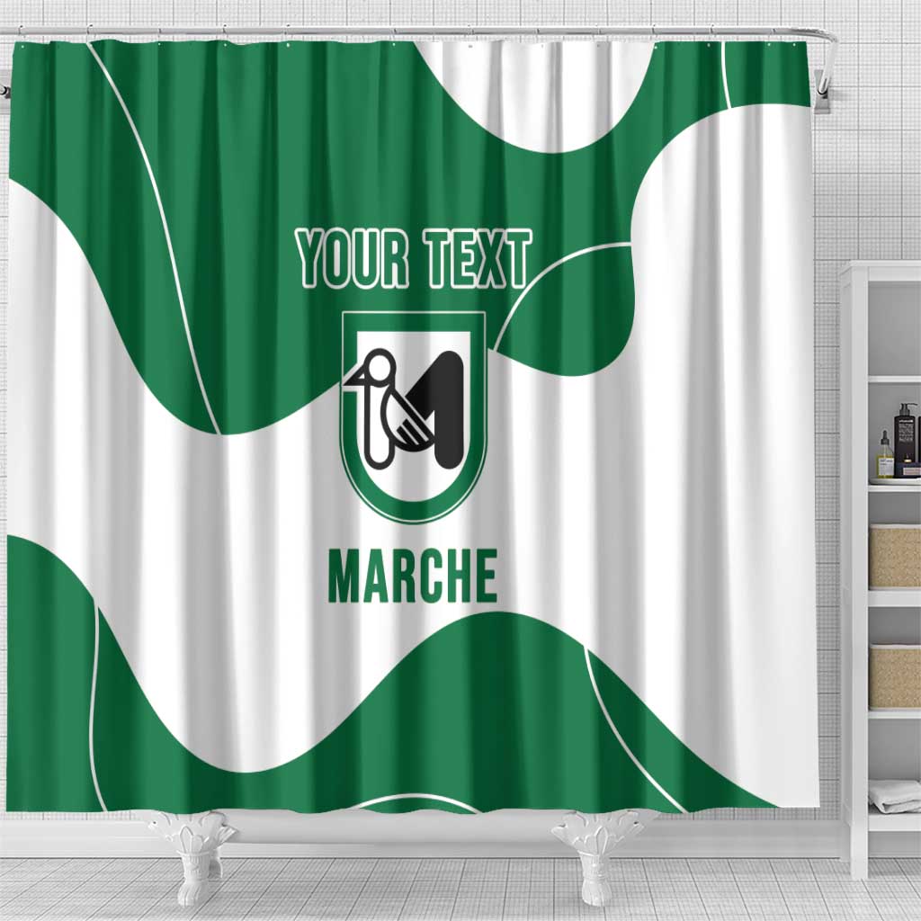 Personalized Italy Marche Shower Curtain Flag Style - Wonder Print Shop