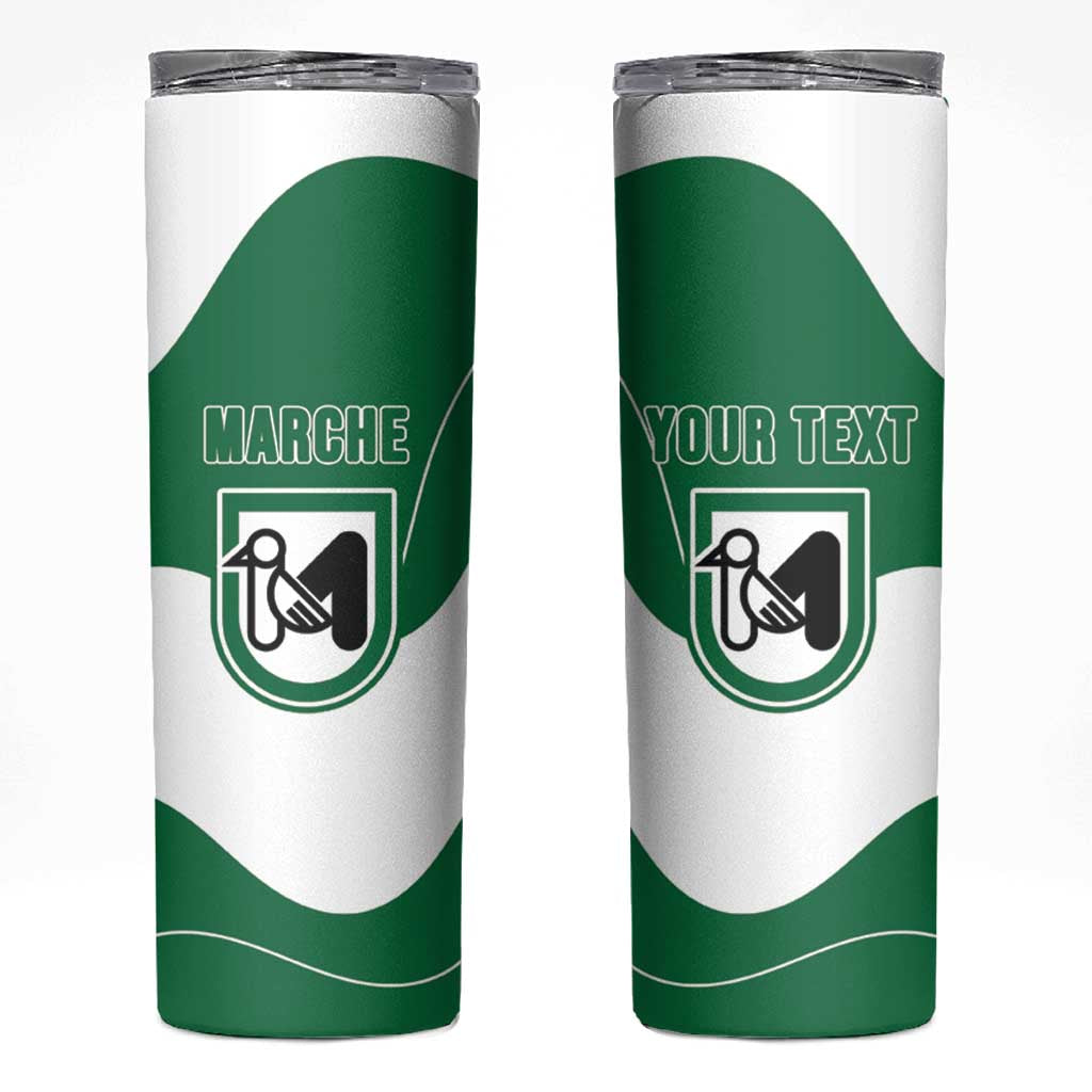 Personalized Italy Marche Skinny Tumbler Flag Style - Wonder Print Shop