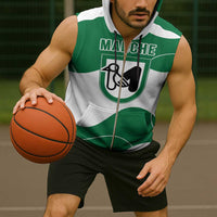 Personalized Italy Marche Sleeveless Zip Hoodie Flag Style LT19