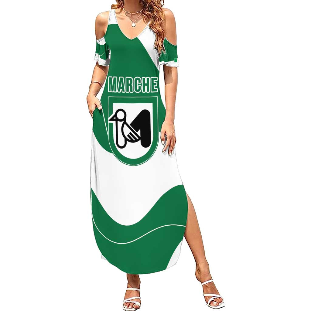 Personalized Italy Marche Summer Maxi Dress Flag Style LT19
