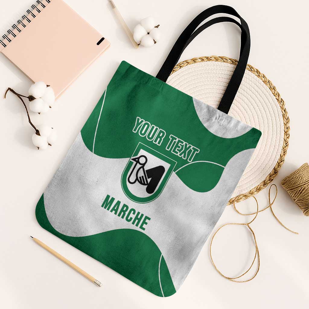 Personalized Italy Marche Tote Bag Flag Style - Wonder Print Shop