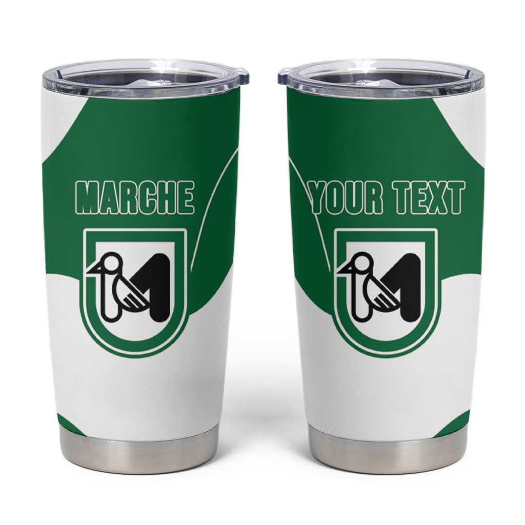 Personalized Italy Marche Tumbler Cup Flag Style - Wonder Print Shop