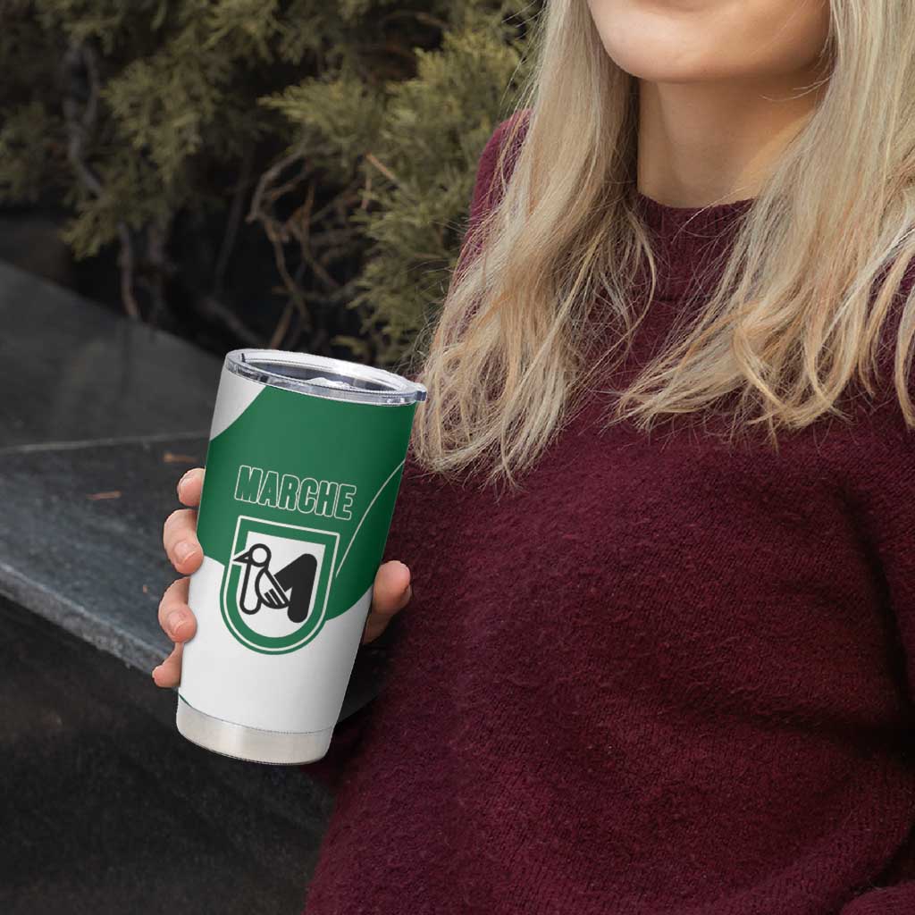 Personalized Italy Marche Tumbler Cup Flag Style - Wonder Print Shop