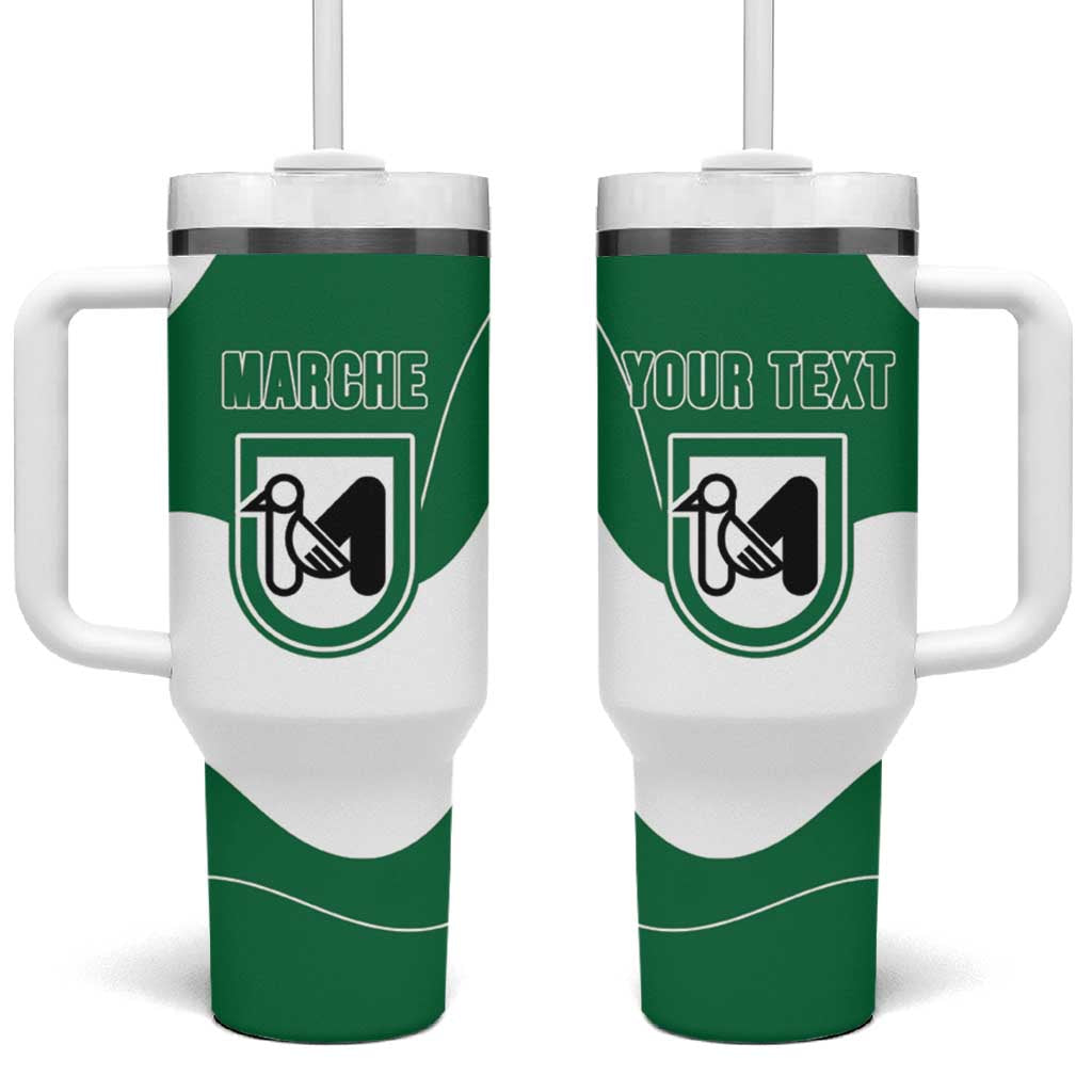Personalized Italy Marche Tumbler With Handle Flag Style - Wonder Print Shop