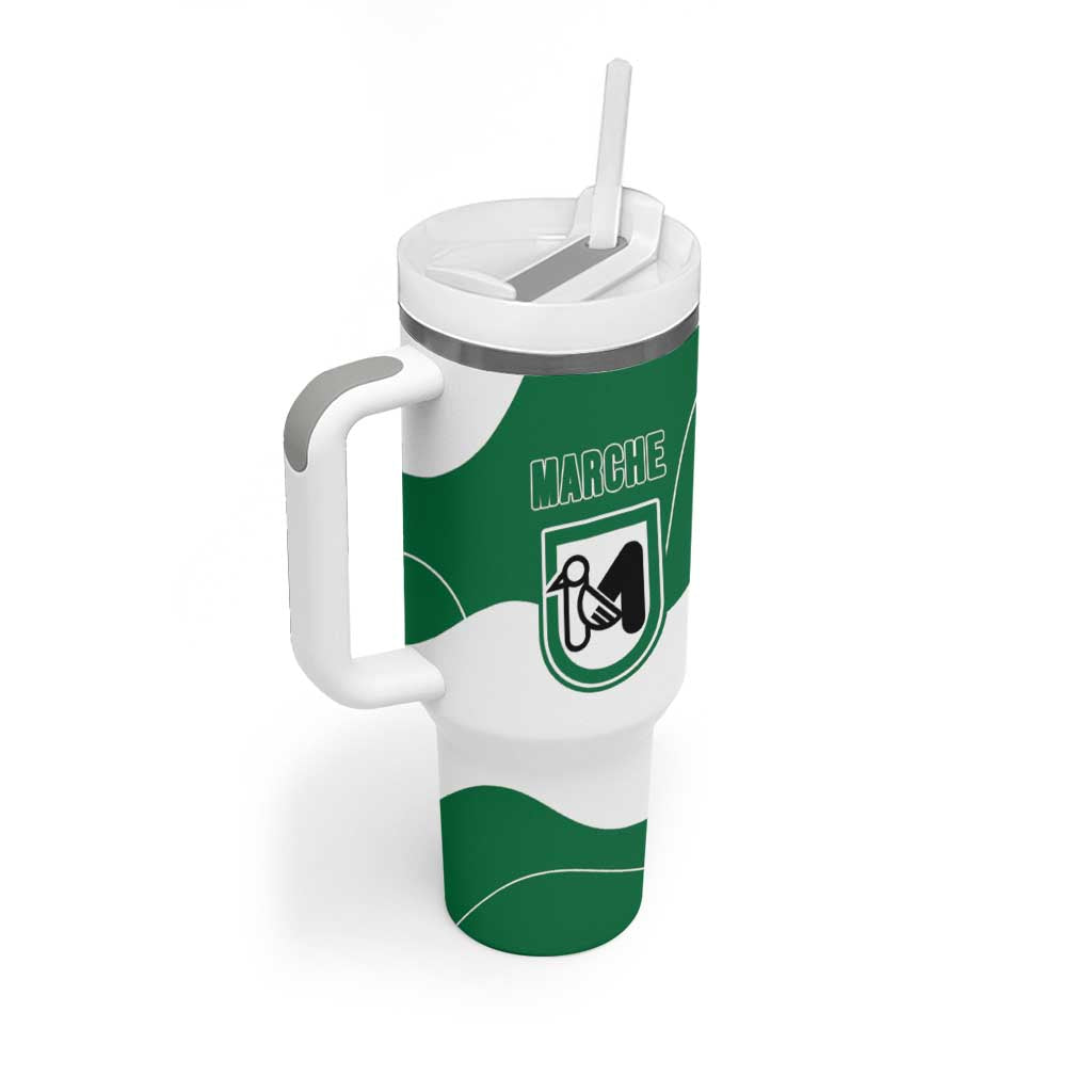 Personalized Italy Marche Tumbler With Handle Flag Style - Wonder Print Shop