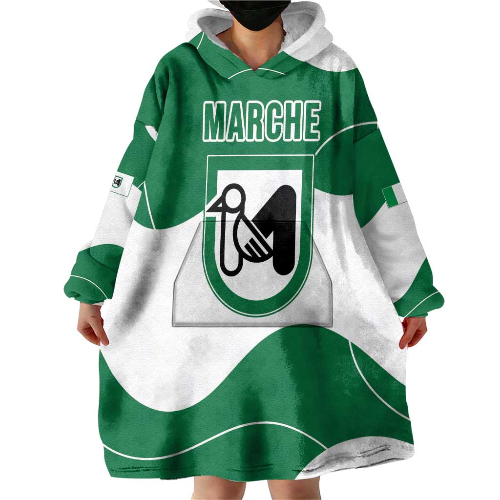 Personalized Italy Marche Wearable Blanket Hoodie Flag Style LT19