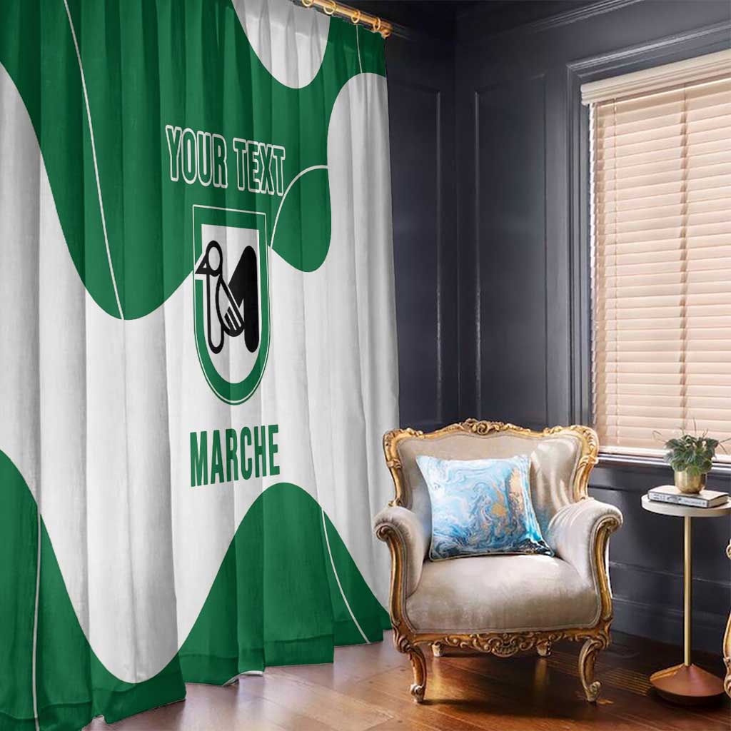 Personalized Italy Marche Window Curtain Flag Style - Wonder Print Shop