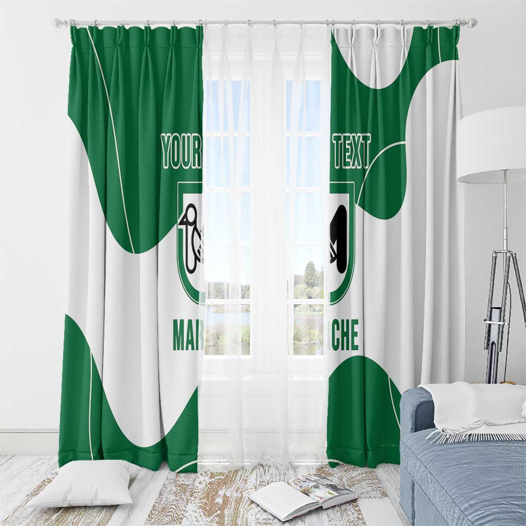 Personalized Italy Marche Window Curtain Flag Style - Wonder Print Shop
