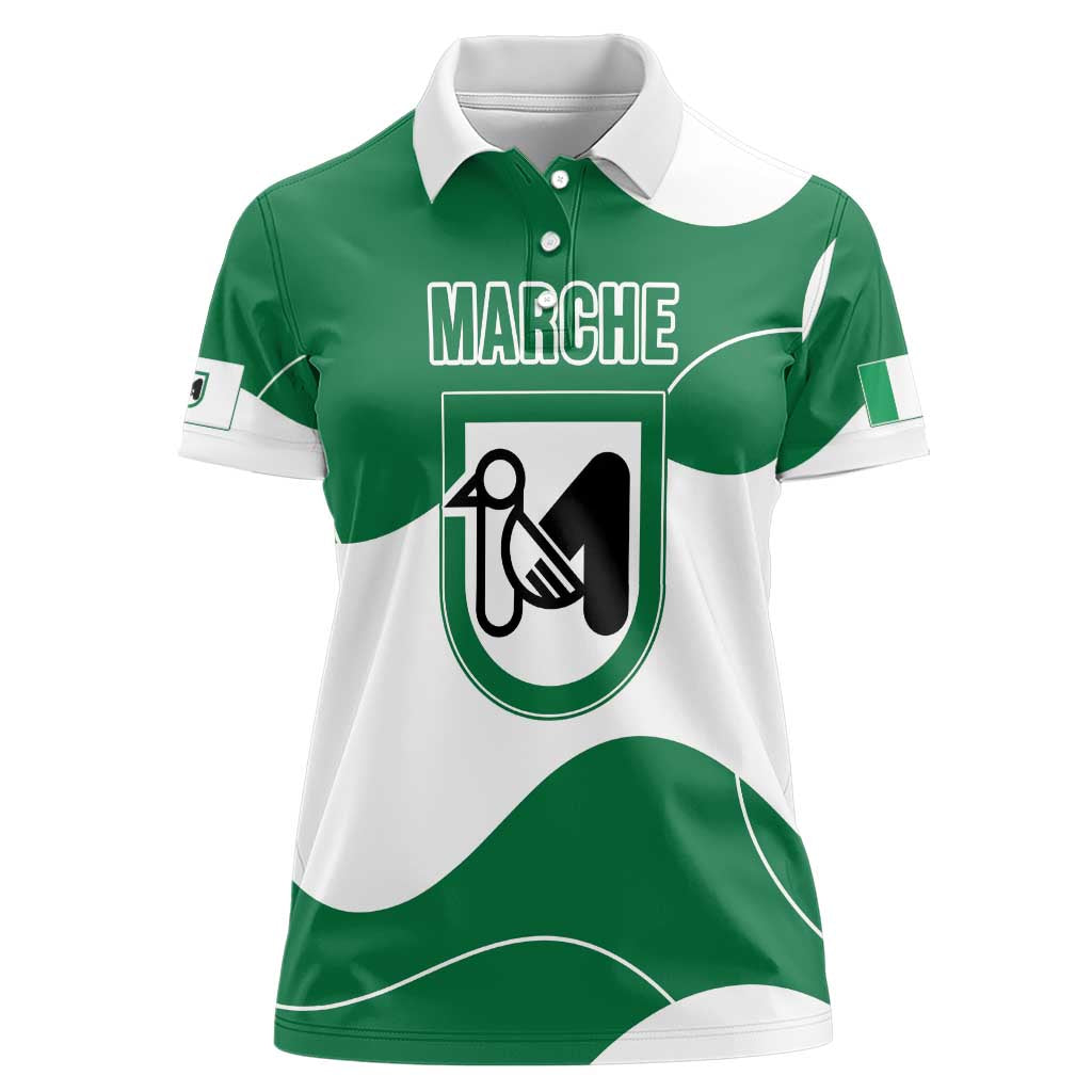 Personalized Italy Marche Women Polo Shirt Flag Style LT19