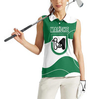 Personalized Italy Marche Women Sleeveless Polo Shirt Flag Style LT19