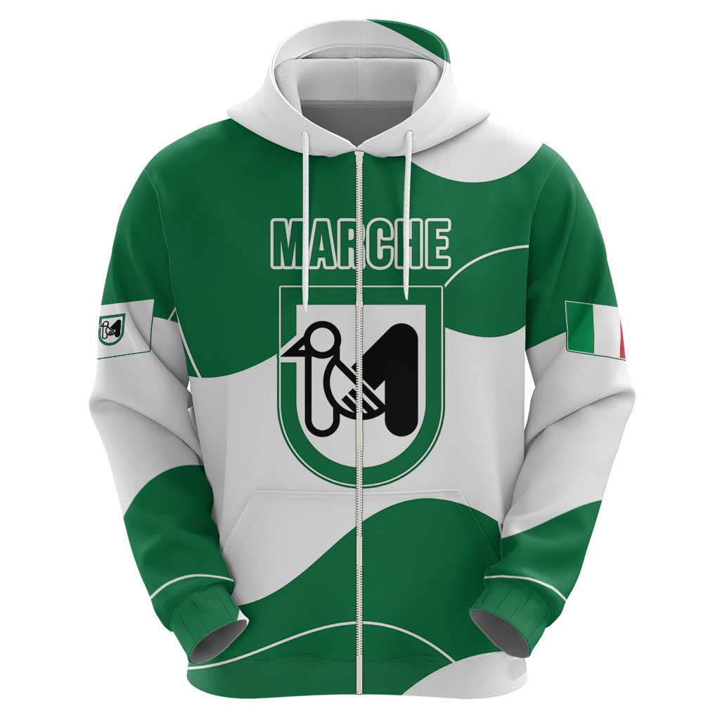 Personalized Italy Marche Zip Hoodie Flag Style LT19