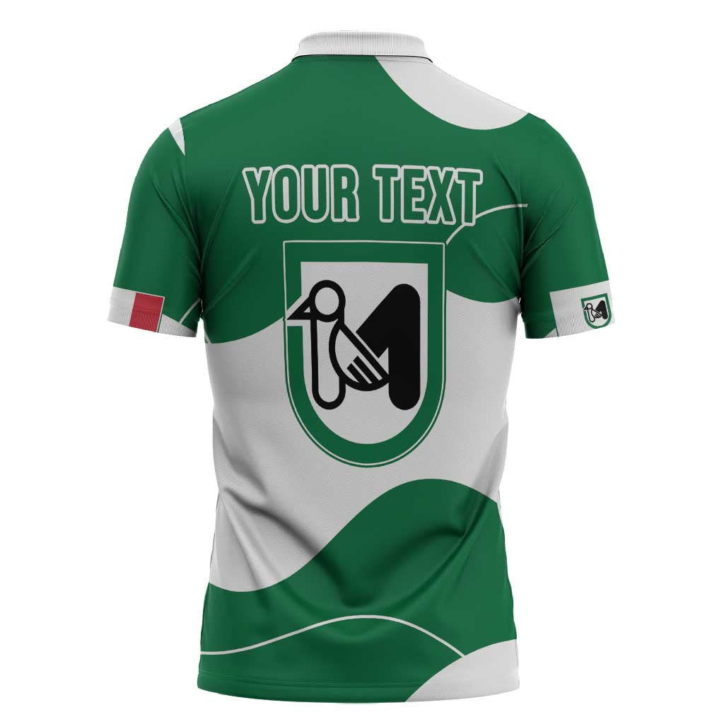 Personalized Italy Marche Zipper Polo Shirt Flag Style LT19