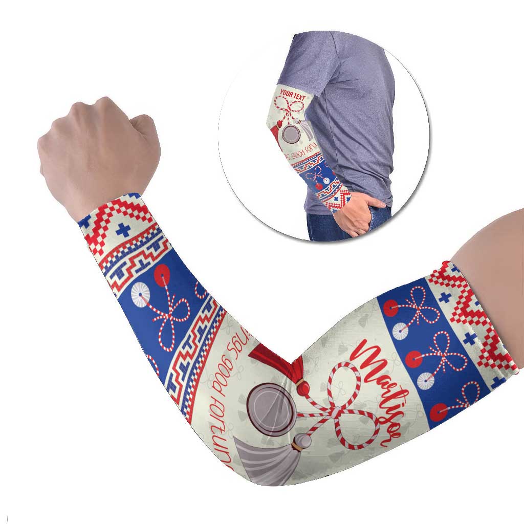 Personalized Moldova Christmas Arm Sleeves Martisor Moldova Traditional - Wonder Print Shop