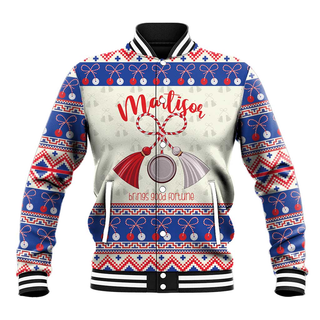 Personalized Moldova Christmas Baseball Jacket Martisor Moldova Traditional - Wonder Print Shop