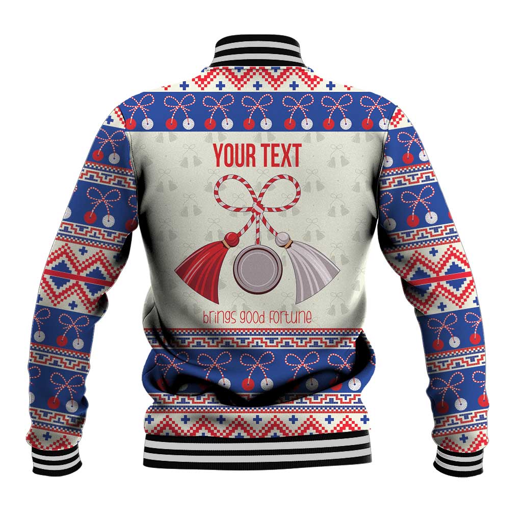 Personalized Moldova Christmas Baseball Jacket Martisor Moldova Traditional - Wonder Print Shop