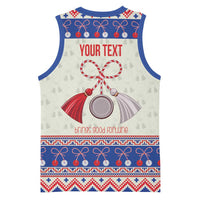 Personalized Moldova Christmas Basketball Jersey Martisor Moldova Traditional - Wonder Print Shop