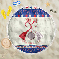 Personalized Moldova Christmas Beach Blanket Martisor Moldova Traditional - Wonder Print Shop