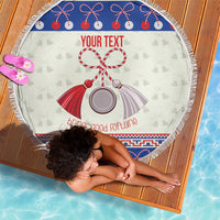 Personalized Moldova Christmas Beach Blanket Martisor Moldova Traditional - Wonder Print Shop